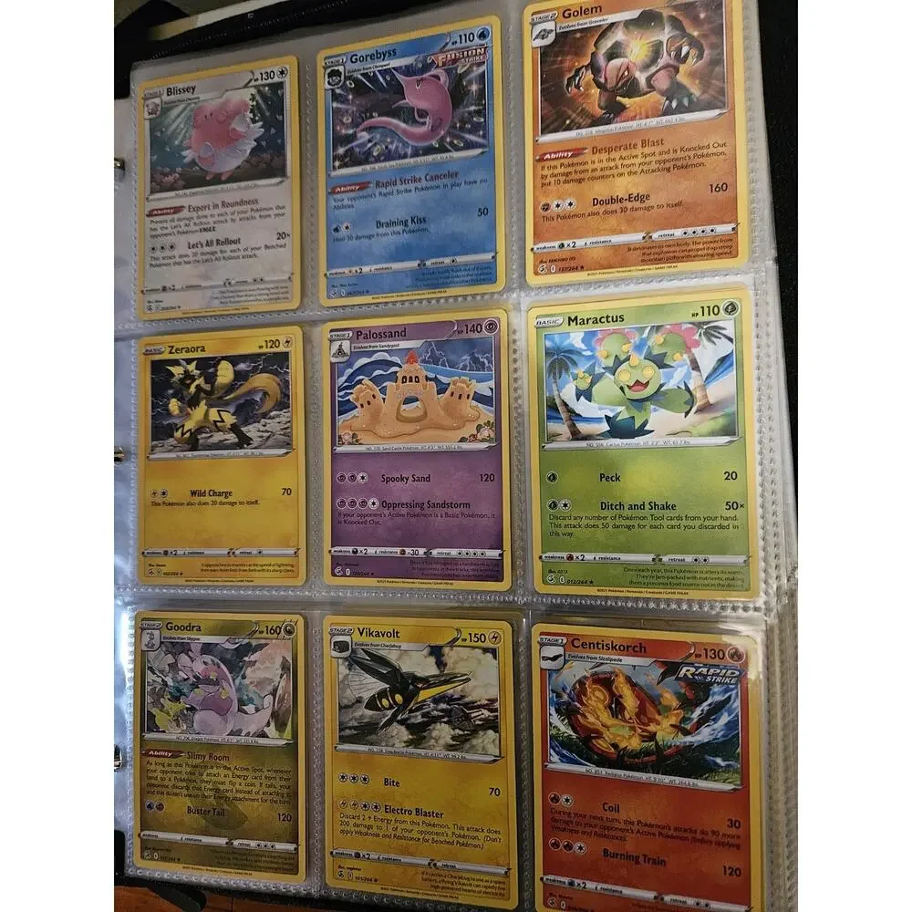 Pokemon TCG Card Lot V VMAX GX EX VSTAR Holo Vintage 9-Pocket Pages